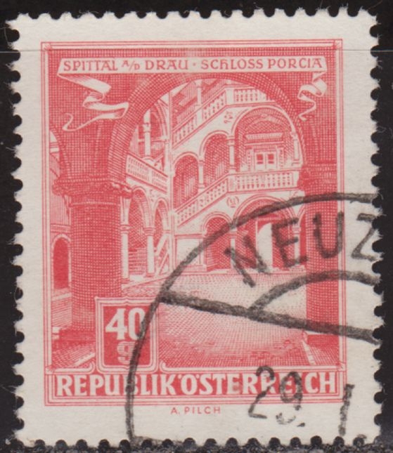 Austria 1962 Scott 689 Sello º Porcia Castle Spittal on the Drau 40g Timbre Autriche Osterreich